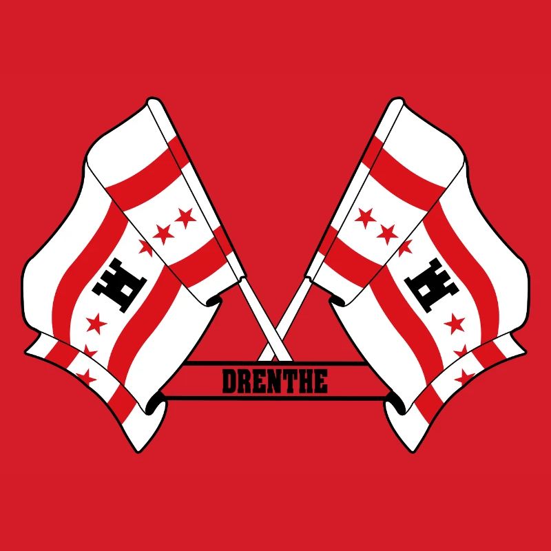 Two flags text DRENTHE