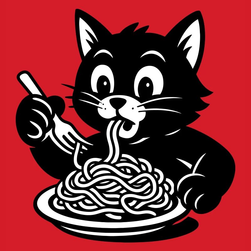 Cat Eats Spaghetti Meme