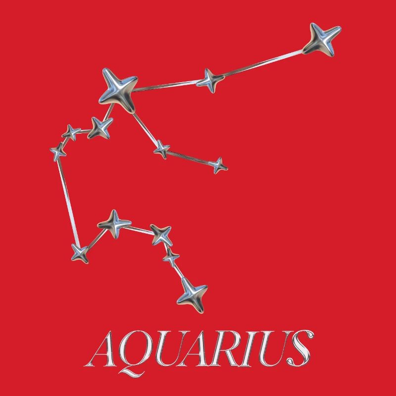 Aquarius Sternbild – Silber Minimal-Konstellation