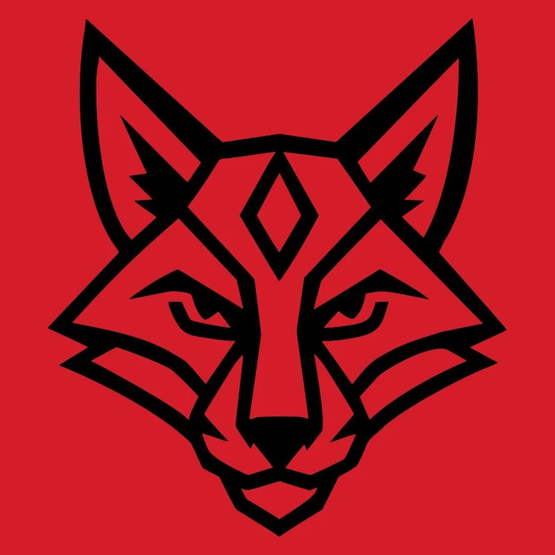 Stylized geometric fox