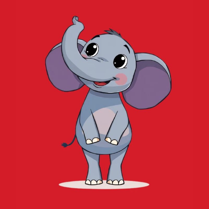 Conception graphique d’éléphant mignon