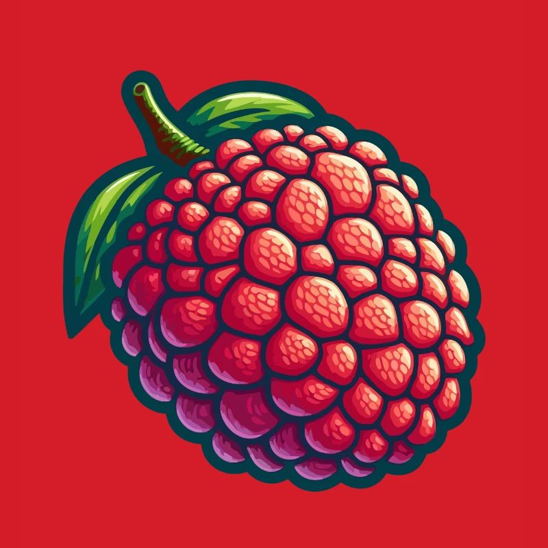 Lychee Natural Illustration