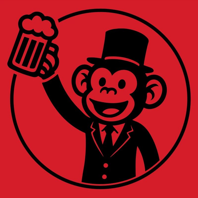 Affe Bräutigam Junggeselle Bier
