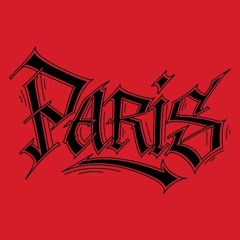 Graffiti-style lettering Paris