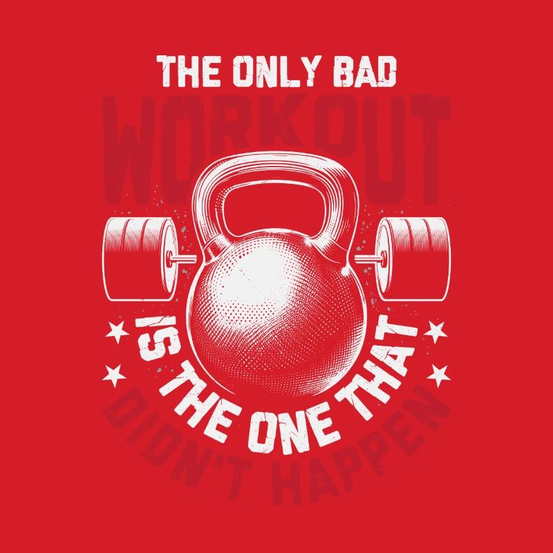 Motivational kettlebell training badge