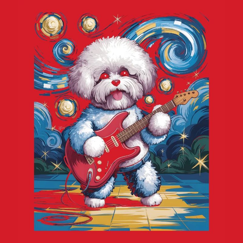 Starry Night Bichon Frise
