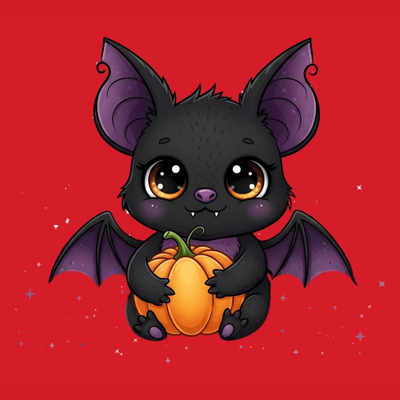 Cute Vampire Pumpkin Dragon