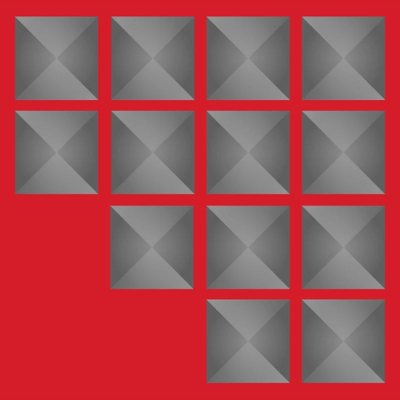 Minimalist Geometric Square Stud Pattern