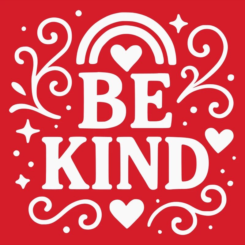 Be kind statement with hearts