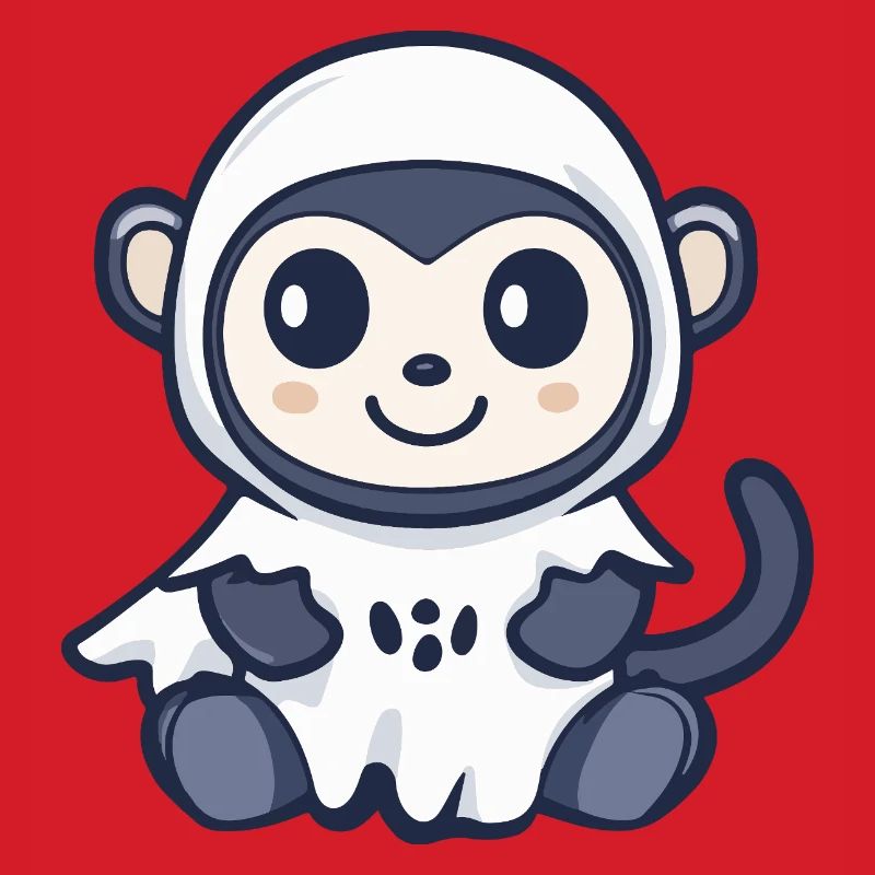 Monkey Halloween Ghost