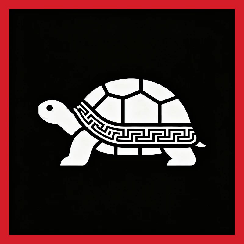 Geometric turtle with pattern
