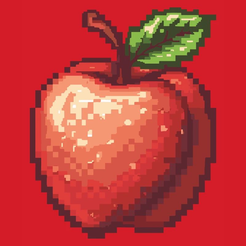 Retro Pixel Apple
