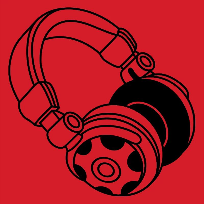 Silhouette delle cuffie: DJ e vibrazioni musicali