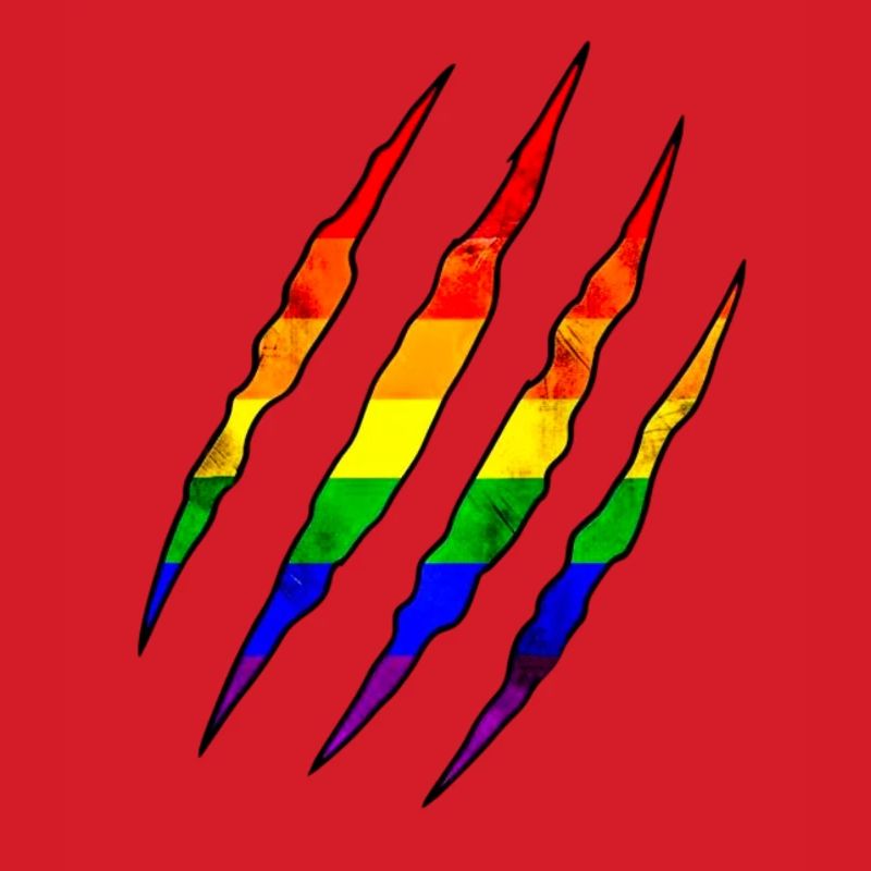 Pride Claw Rainbow Statement Scratch Trace