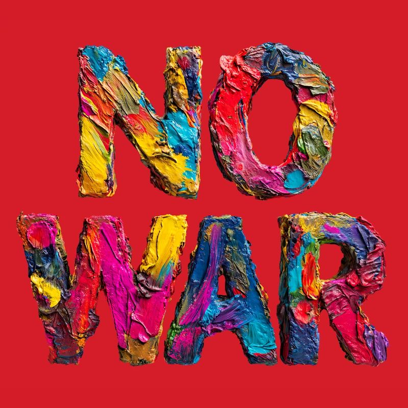 No War Farbstarkes Statement