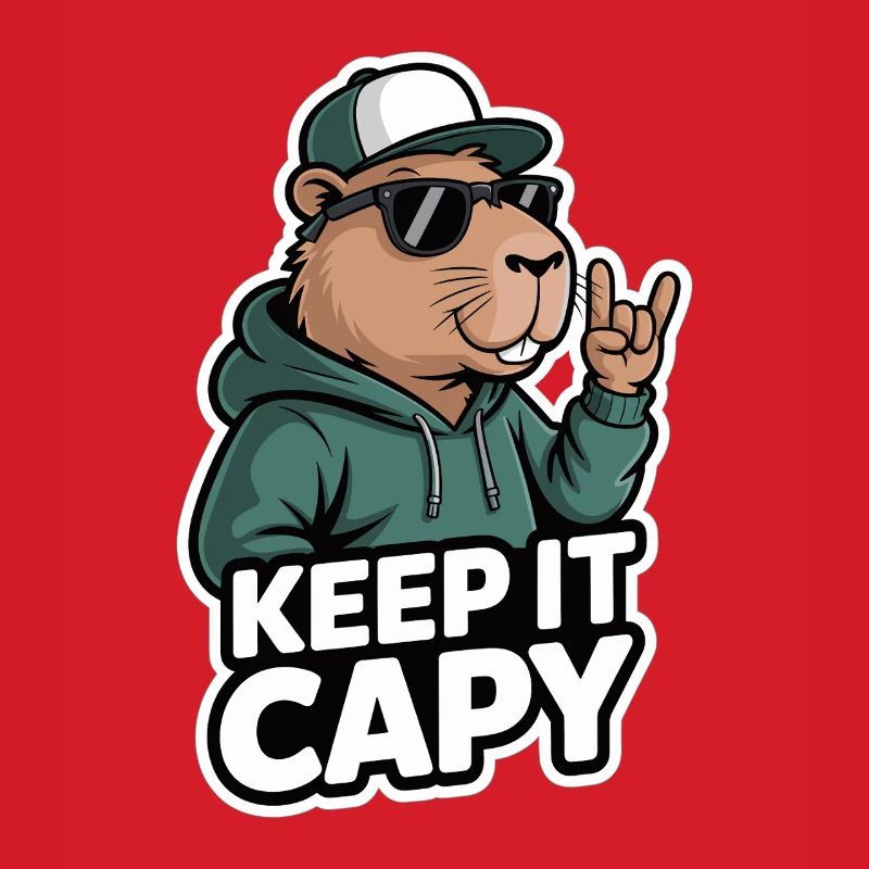 Keep It Capy Sweat à capuche Capybara
