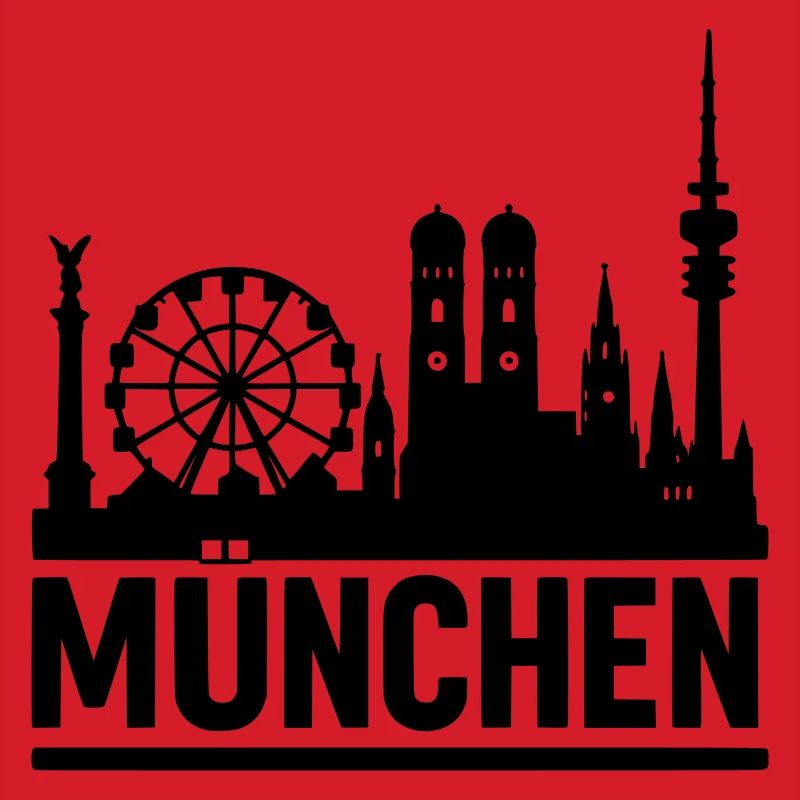 München Munich Silhouette Skyline