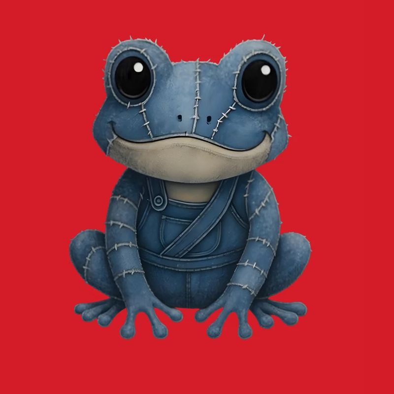 Denim Patchwork Frog