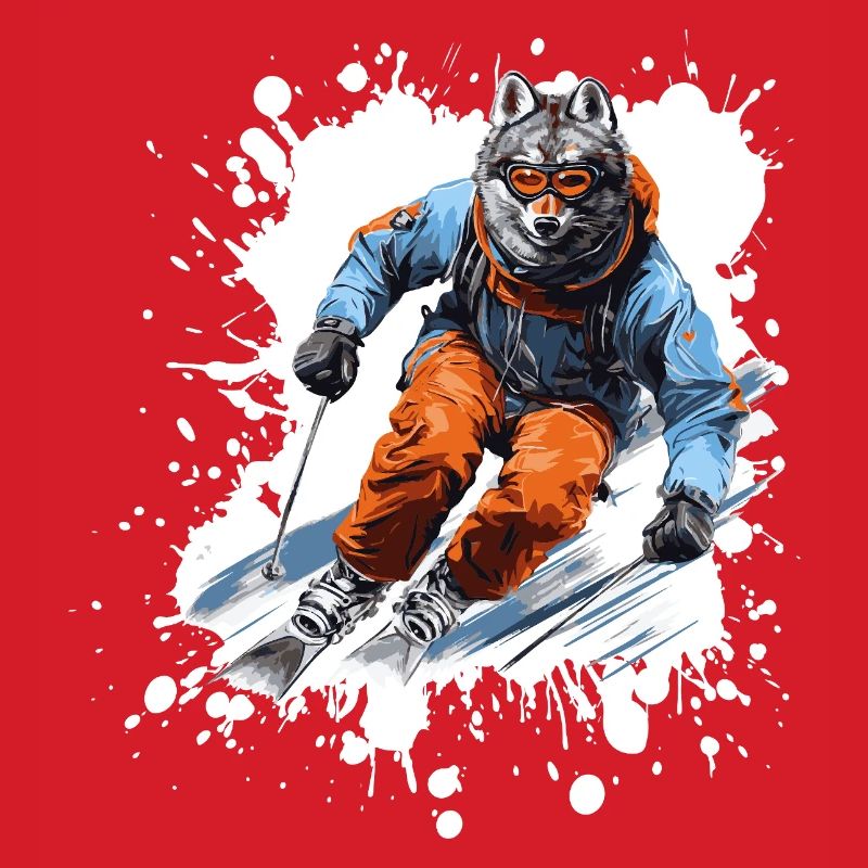 Wolf Ski Skiing