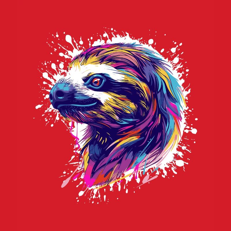 Faultier Sloth Splatter