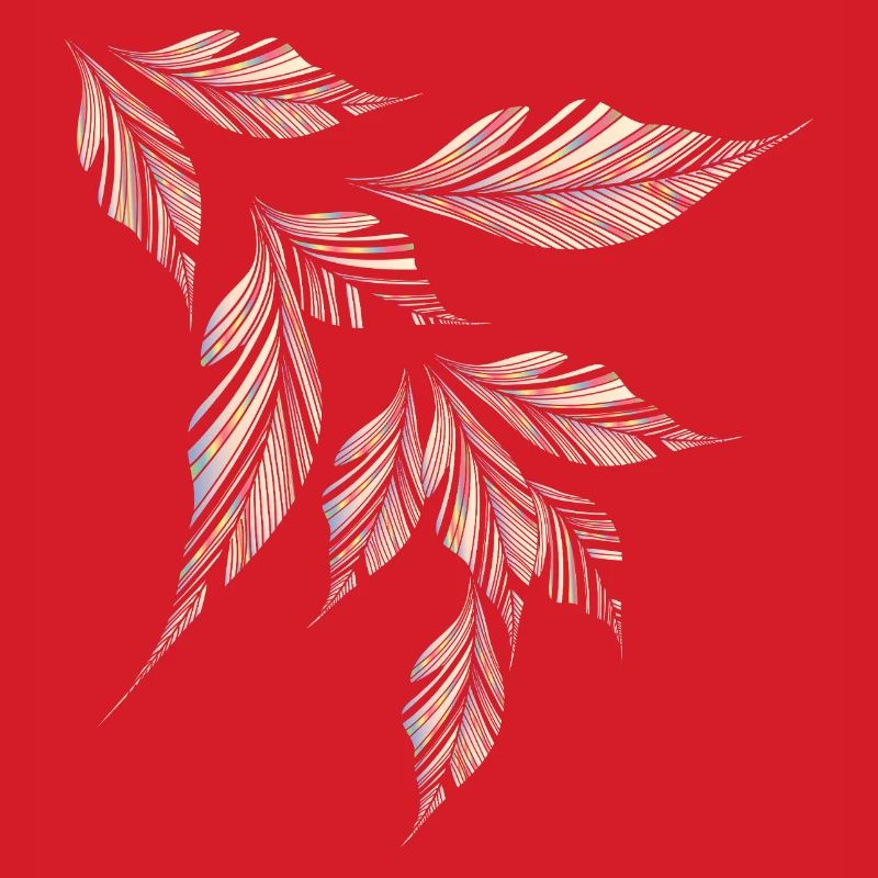 Delicately shimmering, feather-light leaf pattern