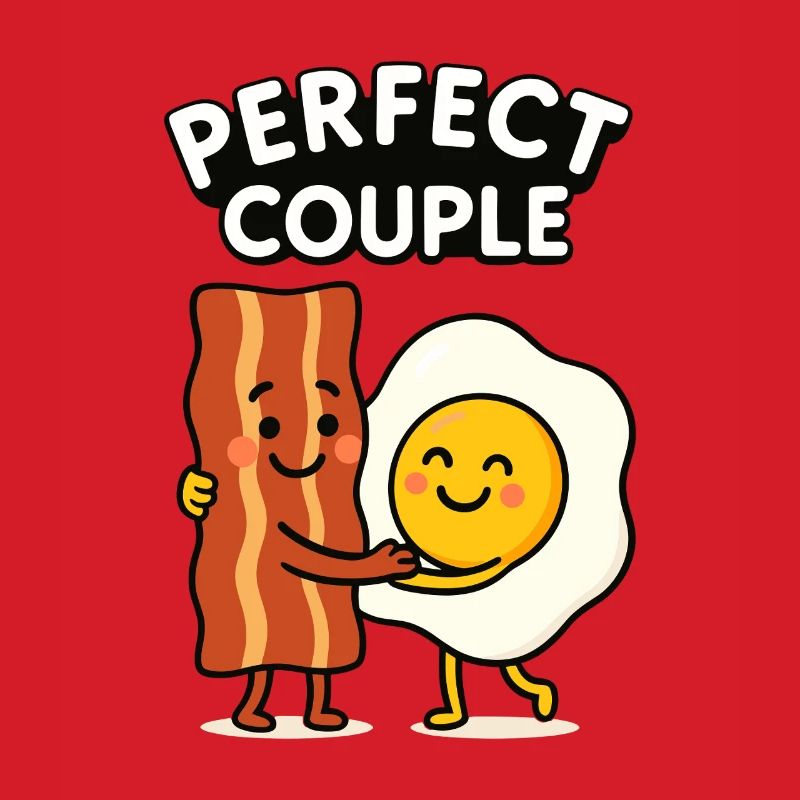 Perfect Couple Bacon Egg Breakfast