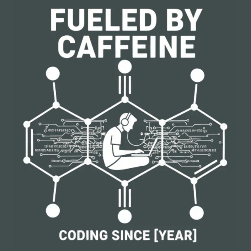 Fueled by Caffeine Coding Shirt | Programmer