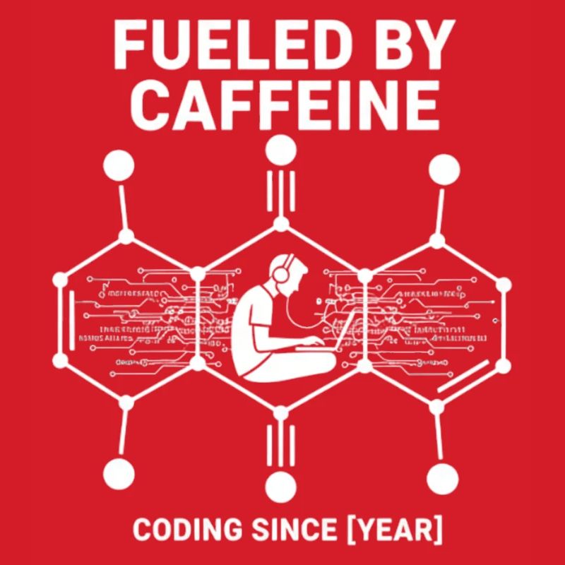 Alimenté par la caféine Coding Chemise | Programmeur