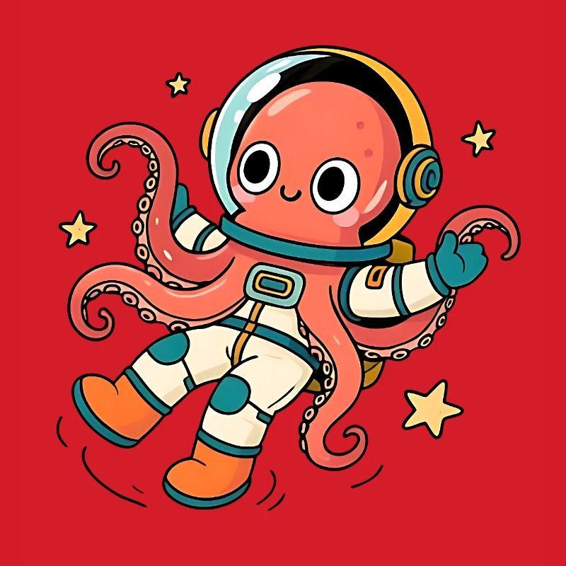 Space Astronaut Octopus