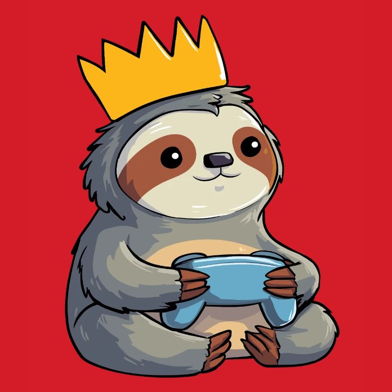 Sloth with crown and controller