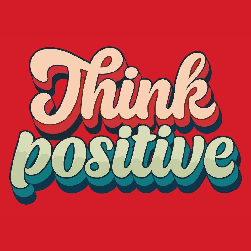 Think Positive Retro Script