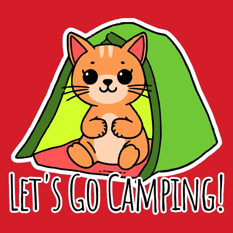 Allons camper ! Le chat mignon part camper !