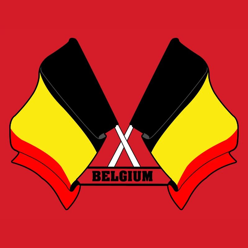 Belgium Crossed Flags