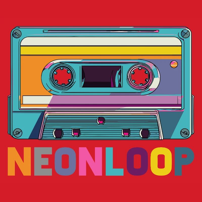 Neon Loop Kassettendesign