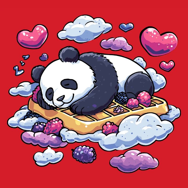 Panda Dream on Waffle Clouds