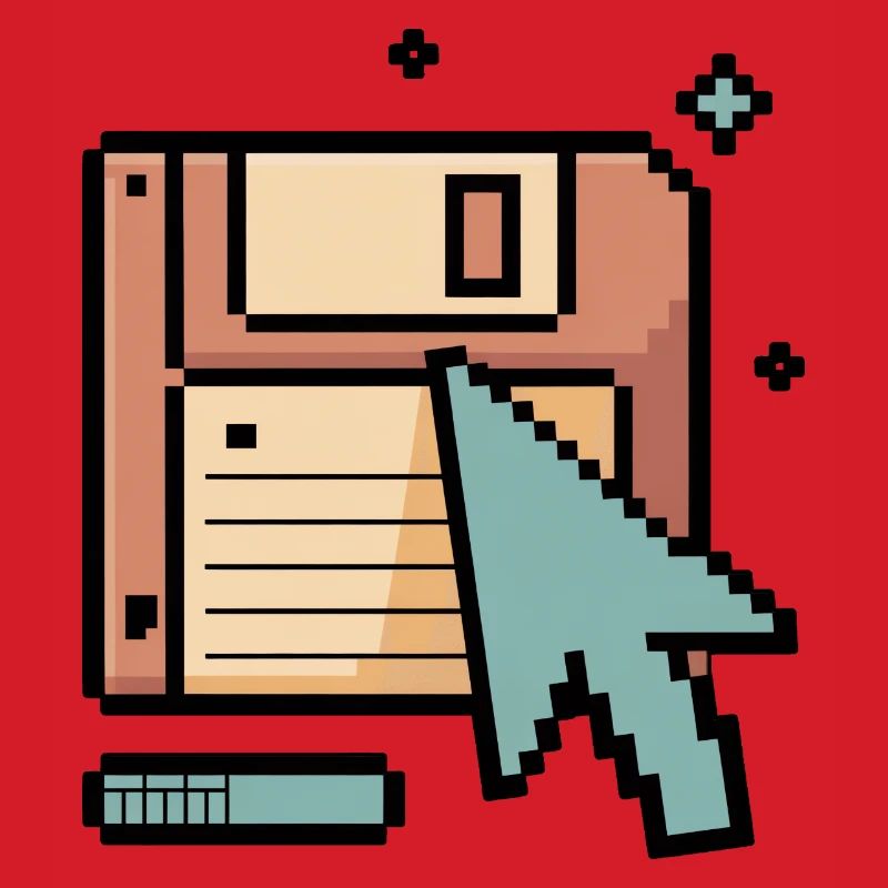 Floppy Disk Retro Internet