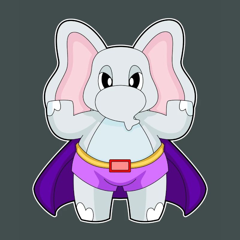 Elefant Superheld Umhang