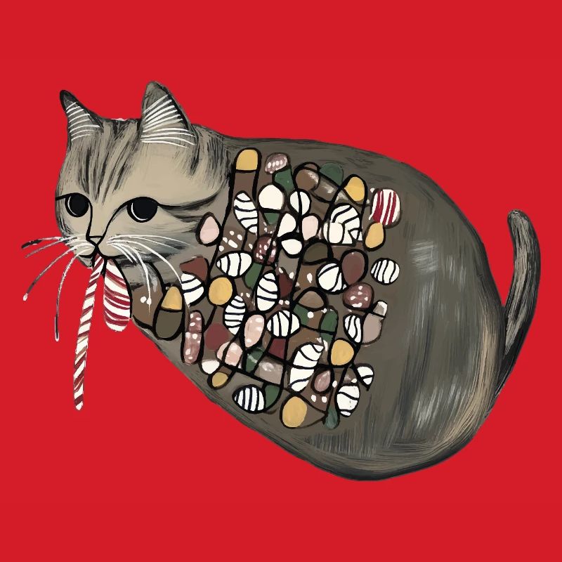 Candy Pattern Candy Cat