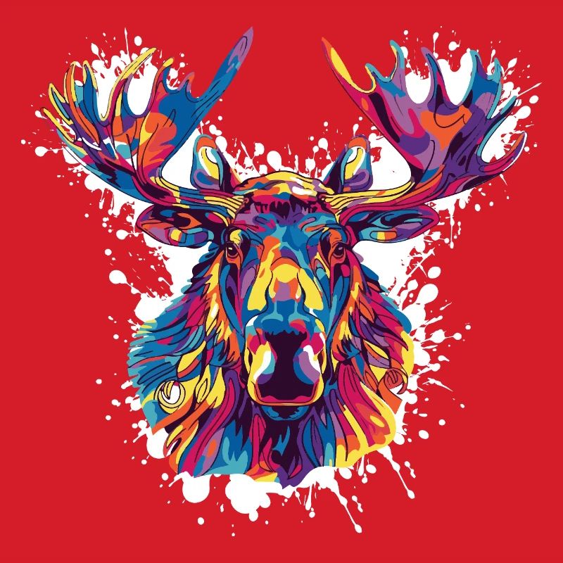 Deer Deer Paint Blobs