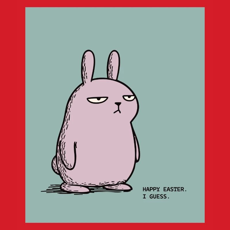 Frohe Ostern, schätze ich – Grumpy Bunny Easter Design