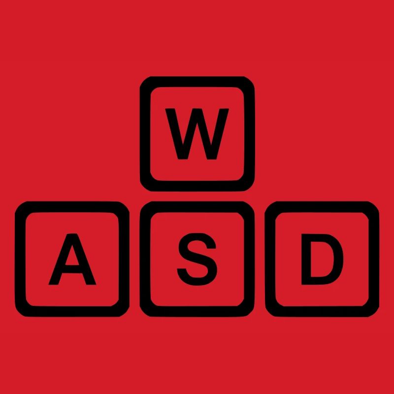 WASD Keys PC Gaming Nerd Vector