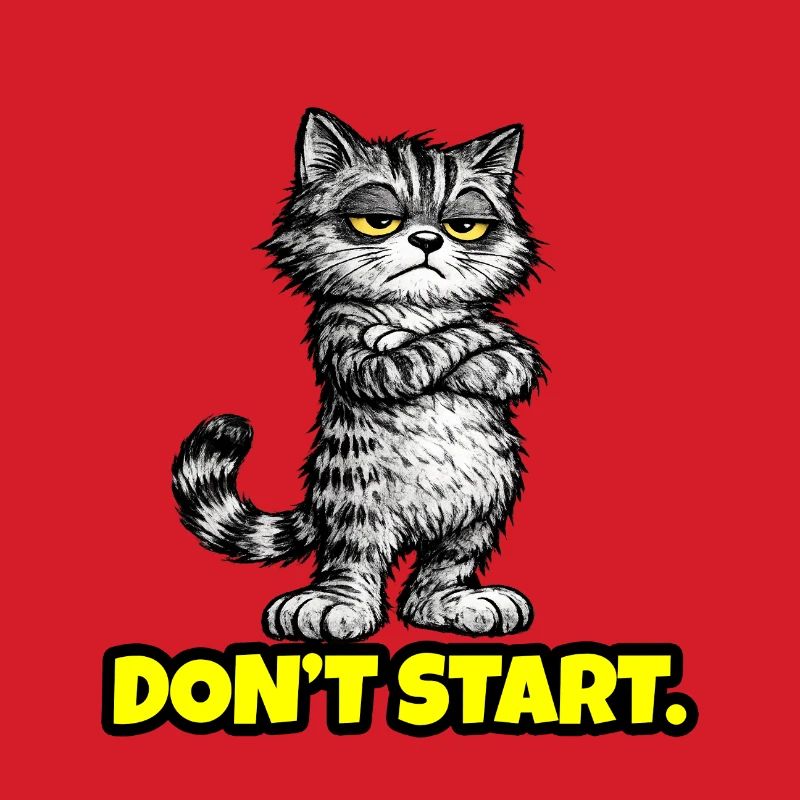 Don’t Start. – Grumpy Katze (Attitude) CAT