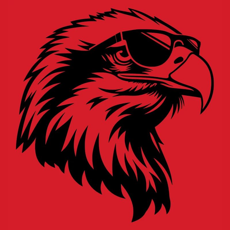 Cool eagle with sunglasses