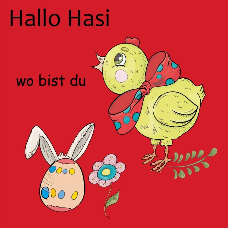 Easter chicken with bow