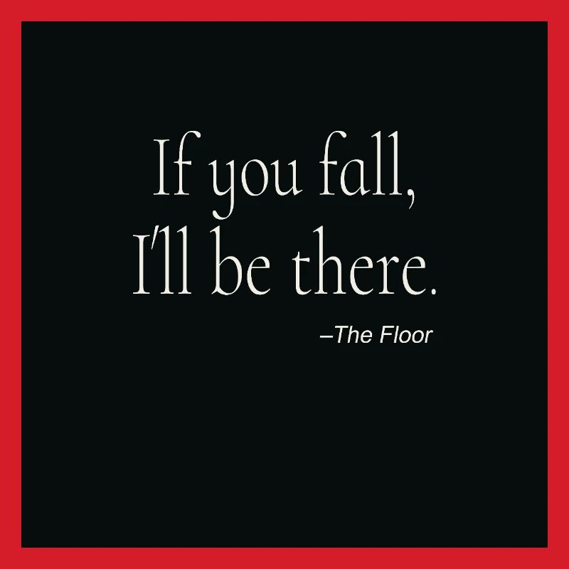 Si vous tombez Typographie Conception d’affiche