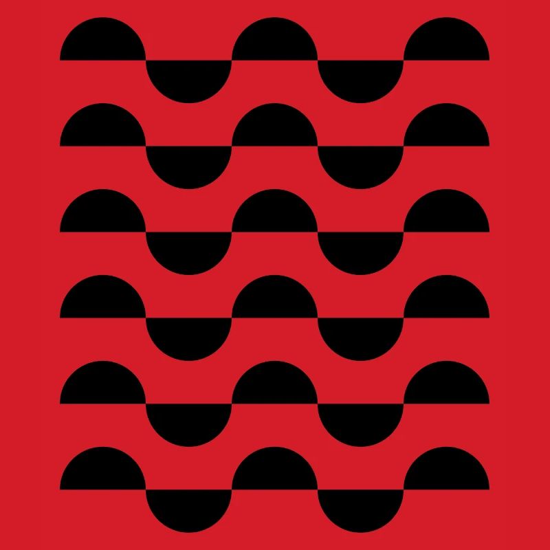 geometric wavy circles pattern design