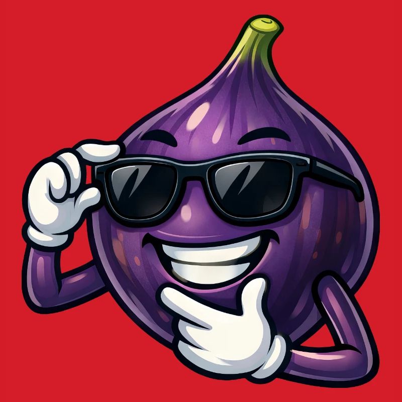 Cool Fig Cartoon Comic Fruit Summer Fruit