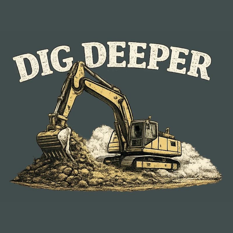 Dig Deeper Excavator Construction Site Construction Machine
