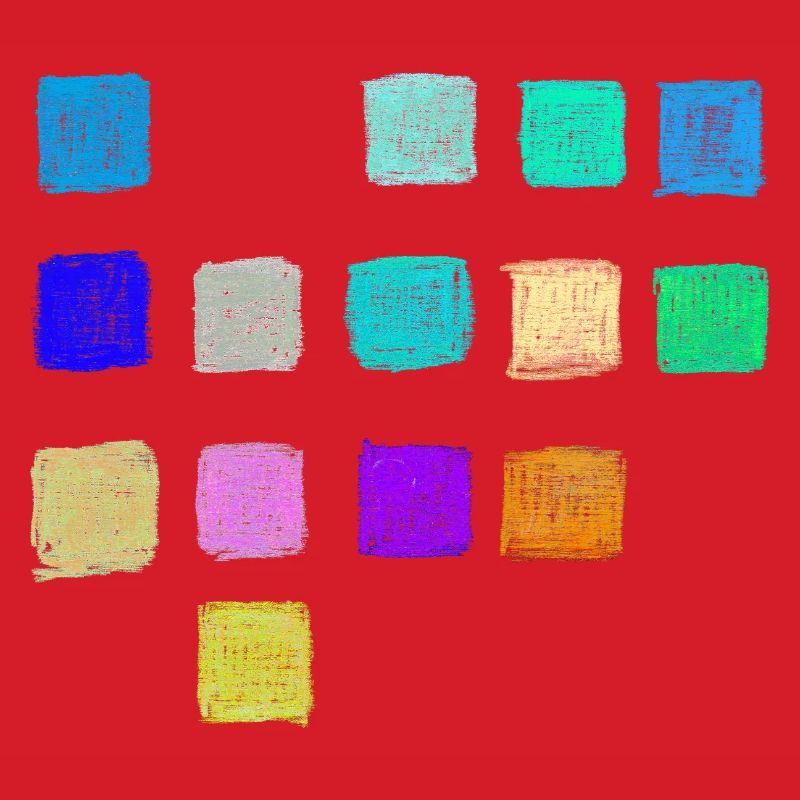 Colored Pencil Colors Squares Pattern - Abstract