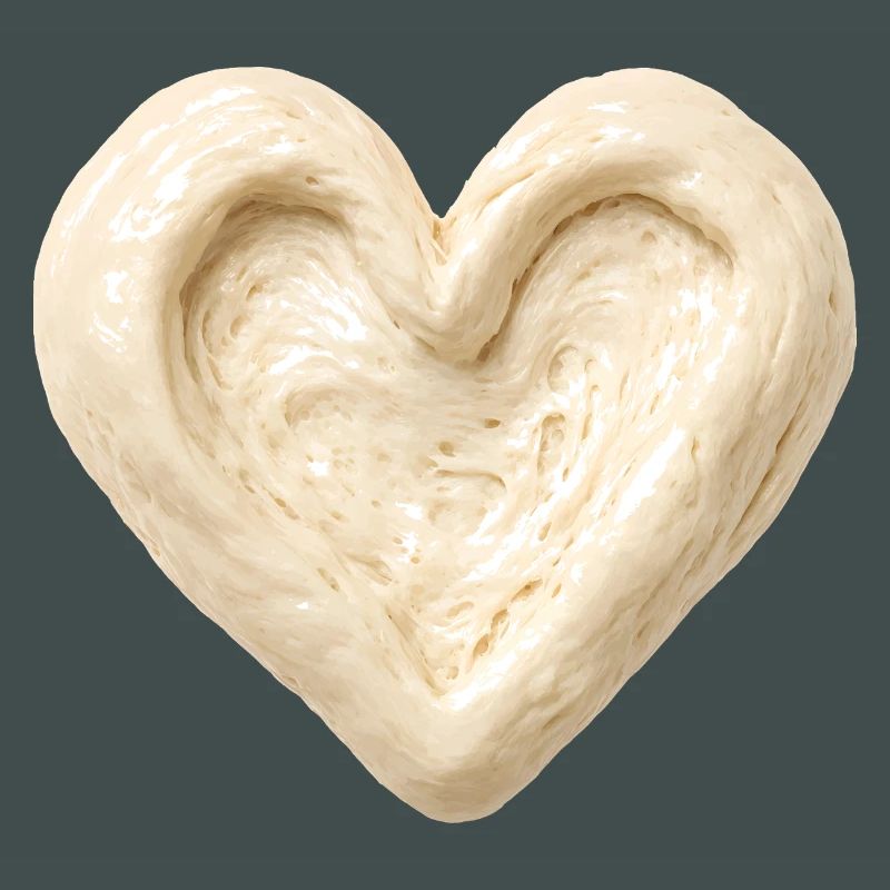 Sourdough Heart Baking Bread Dough Design